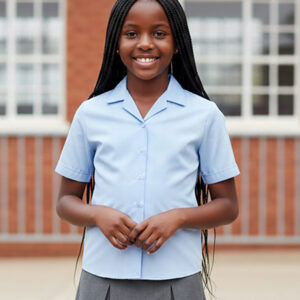 Revere collar short sleeve school blouse Nairobi Kenya for daily wear